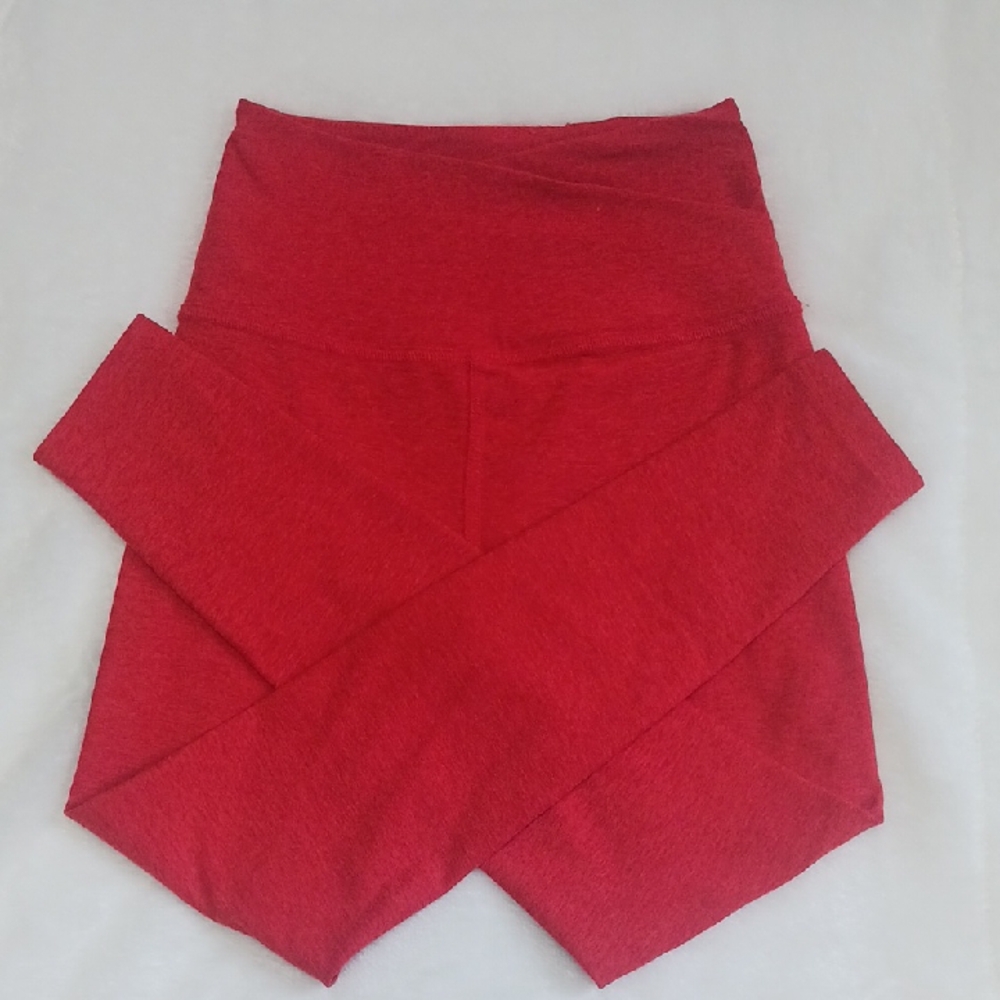 Lot Of 2 Beyond Yoga Vibrant Orange And Light Gray Leggings